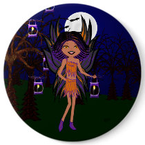 Halloween Gothic Faery Phoenix Hallow Button