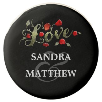Halloween Gothic Red Roses LOVE Wedding Names
