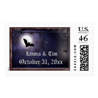 Halloween / Gothic Wedding Postage Template stamp