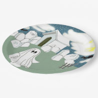 Halloween Grave Yard Shift 9 Inch Paper Plate