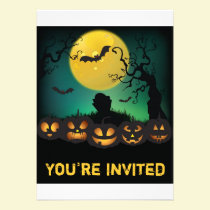 Halloween Graveyard Invitation invitations