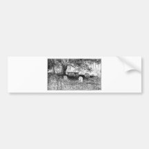 Halloween Graveyard Scene Bumper Stickers