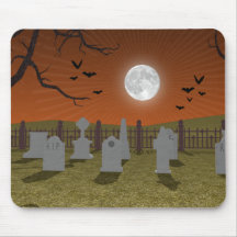 Halloween: Graveyard Scene: Mouse Pad