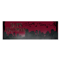 Halloween Graveyard Scene Silhouette Business Cards
