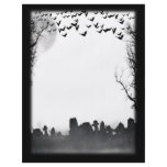 Halloween Graveyard Scene Silhouette Flyer