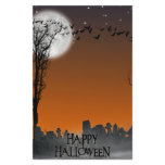 Halloween Graveyard Scene Silhouette Customized Stationery