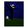 Halloween graveyard with bats