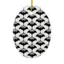 Halloween Gray Bats Ornament ornament