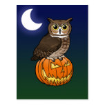 Halloween Great Horned Owl Post Cards