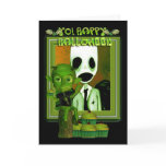 Halloween Green Imp sitting on a log cards