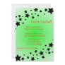 Halloween Green Stars Party Invitation