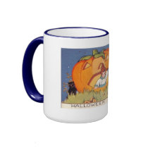 Halloween Greeting Kids, Pumpkin, Owl Mug