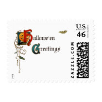 Halloween Greeting Small Postage
