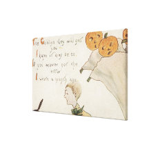 Halloween GreetingJack-O-Lantern Ghosts Gallery Wrapped Canvas