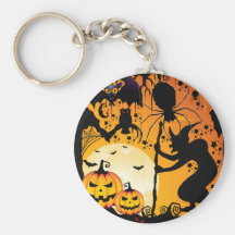 Halloween greetings_ key chains