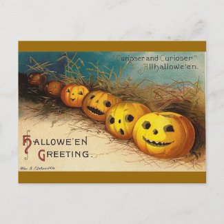 Halloween Greetings postcard