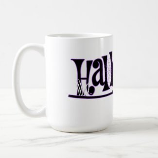 Halloween Greetings With Skeleton Hands Mug