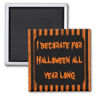 Halloween grungy stripes magnet for your text magnet