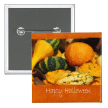 Halloween Harvest 1 - Happy Halloween Pinback Buttons