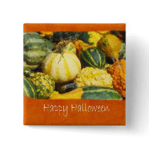 Halloween Harvest 2 - Happy Halloween Pinback Button