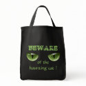 Halloween Haunted Green Cat Eyes Shirts bags