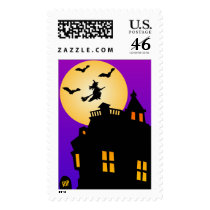 Halloween Haunted House Custom Postage