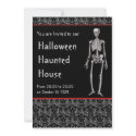 Halloween Haunted House Invitaiton with Skeletons invitations