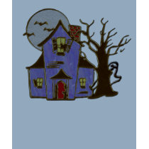 Halloween Haunted House T-Shirt by laohare Halloween Haunted House T-Shirt