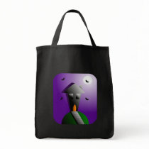 Halloween Haunted House Tote Bag bags