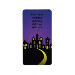 Halloween Haunted Houses Personalized Address Labels