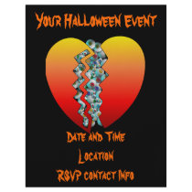 Halloween Heart Eyeballs flyers by orsobear Halloween Heart Eyeballs flyers