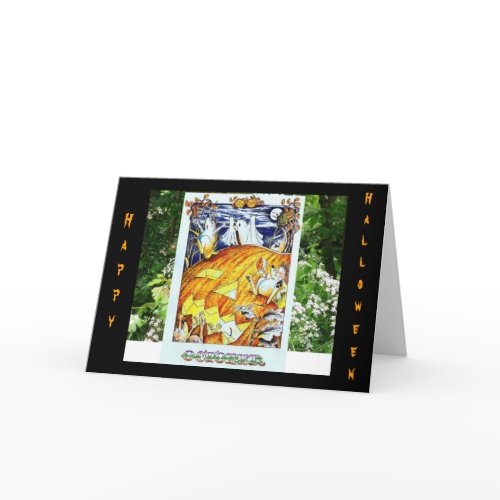 Halloween Hedgehog Greetings card
