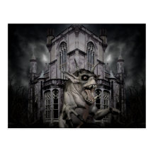 Halloween horror scary demon monster postcards