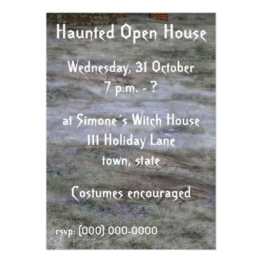 Halloween House 5 x 7 Invitation