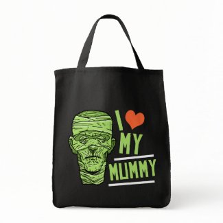 Halloween I Love my Mummy Tote Bag bag