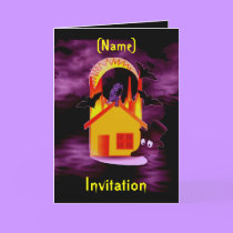 Halloween Invitation Card by elenaind Halloween Invitation Card