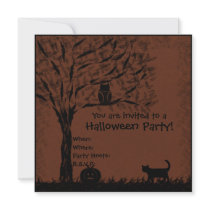 Halloween invite owl, cat & pumpkin invitations by FamilyNature Halloween invite owl, cat & pumpkin invitations