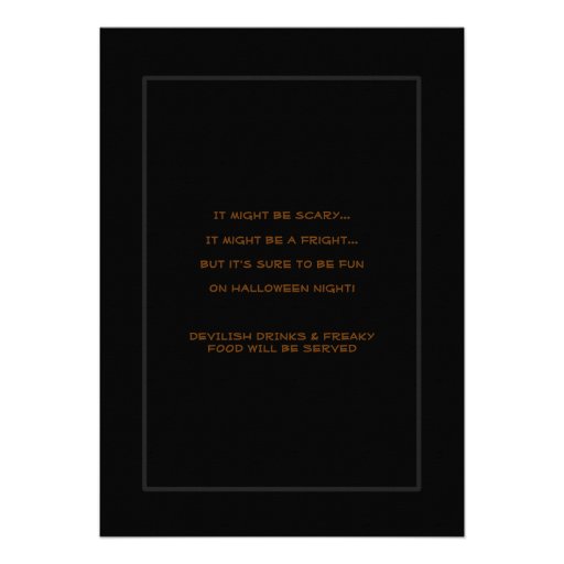 Halloween Invite - Scary Cat in Graveyard