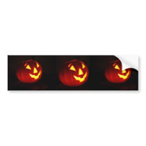Halloween Jack O' Lantern bumper stickers