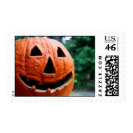 Halloween Jack O Lantern close up stamp