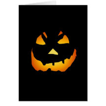 Halloween: Jack-o-Lantern Face: Greeting Card