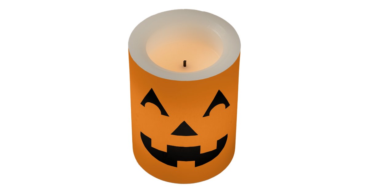 Halloween Jack O Lantern Flameless Candle Zazzle