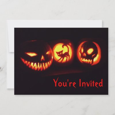 Halloween Jack o lantern Invitation