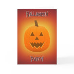 Halloween: Jack-O-Lantern: Invitation Card