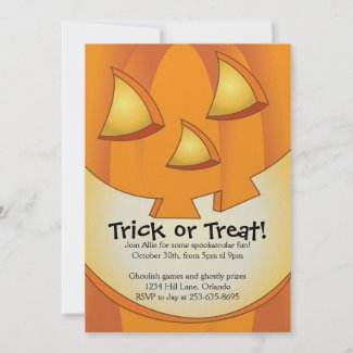 Halloween Jack-o-lantern invitations invitation