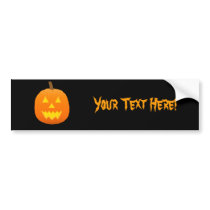 Halloween: Jack-O-Lantern: Pumpkin: bumper stickers