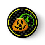 Halloween Jack O Lantern Pumpkin Button