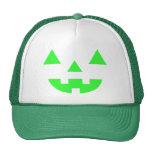 Halloween Jack O Lantern Pumpkin Face Green hats