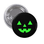 Halloween Jack O Lantern Pumpkin Face Green buttons