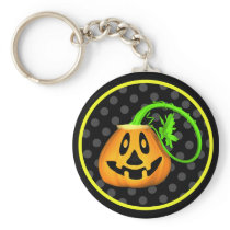 Halloween Jack O Lantern Pumpkin Keychain